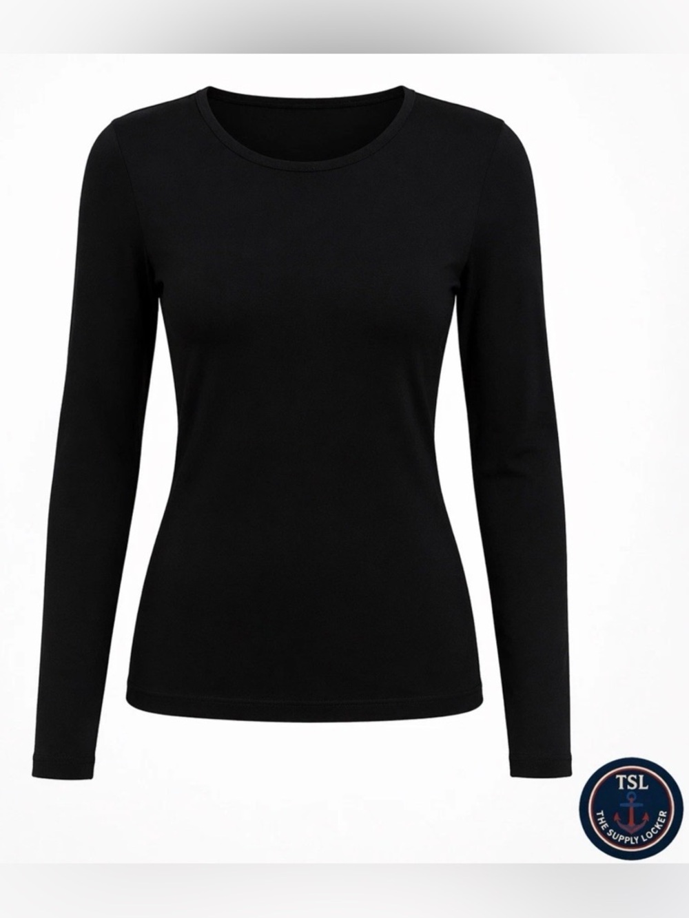 New York & Company Black Long Sleeve Top Women’s M Stretch Basic